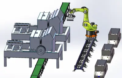 锤式破碎机的自动化取料与运输机构