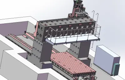 2540龙门铣床机床整体布局