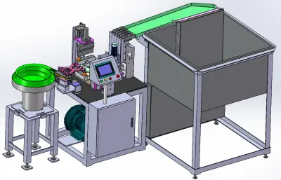 乒乓球上打孔插入塞子机