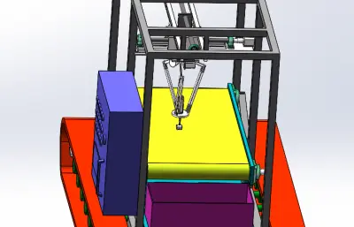 移动带电控柜的机械手小车