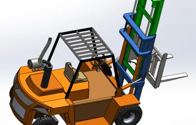 叉车三维模型装配体