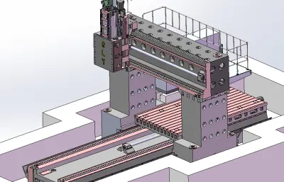 2540龙门铣床机床整体布局