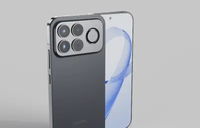 红米REDMI K90 Pro Max手机模型 C4D2024 KSP FBX