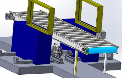 间距可调的纸箱打捆机