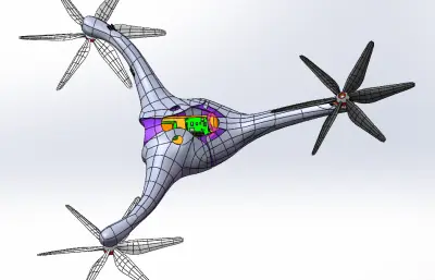 三轴无人机模型