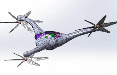 三轴无人机模型