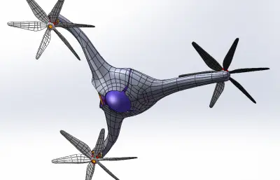 三轴无人机模型