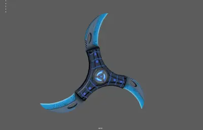 飞镖暗器,手里剑塌陷模型