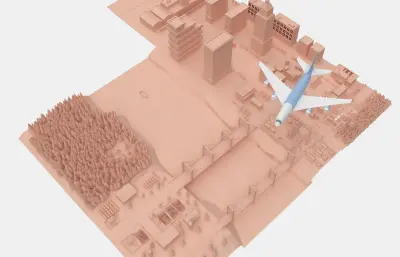 卡通城市 飞行城市