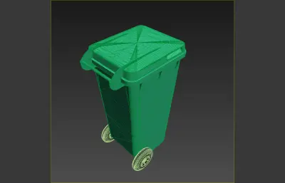 绿色垃圾桶