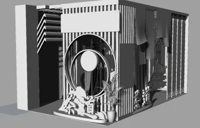 茶艺茶室,茶道,民俗风场景