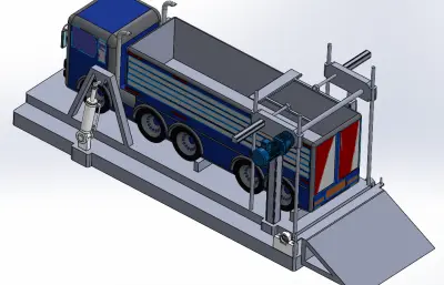 液压翻板式卸车机