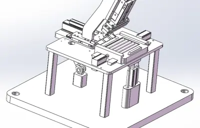 汽车零件折弯机构