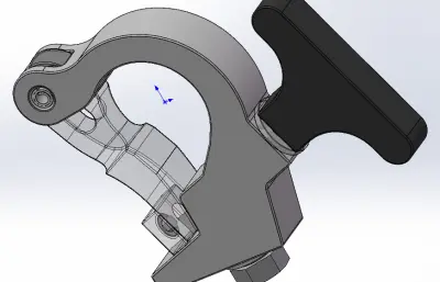 手拧式管夹模型