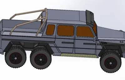 奔驰G63皮卡车solidworks模型