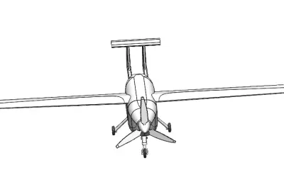 前置螺旋桨飞机模型