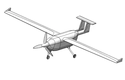 前置螺旋桨飞机模型