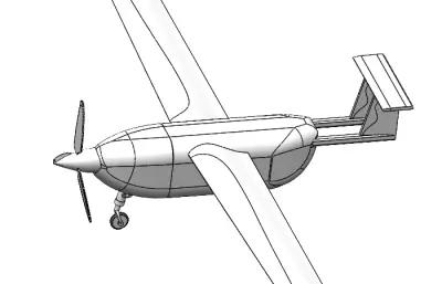 前置螺旋桨飞机模型