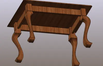 传统四腿木桌