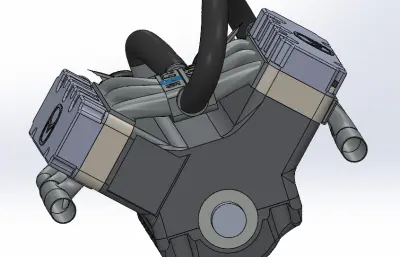 马自达V6发动机模型