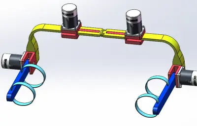 锻炼辅助腰带打开和封闭状态