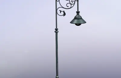 海豚花型圆路灯