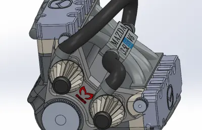 马自达V6发动机模型