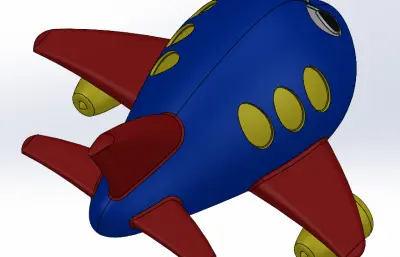 卡通飞机模型