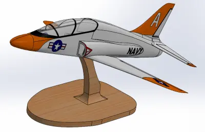 教练飞机摆件模型