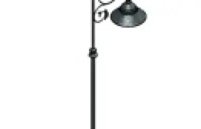 海豚花型圆路灯