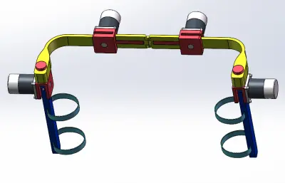 锻炼辅助腰带打开和封闭状态
