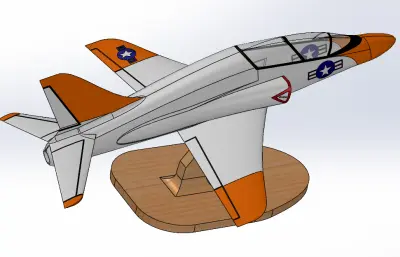 教练飞机摆件模型