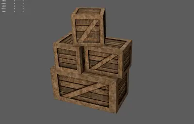 码头货箱 木箱子 物流箱