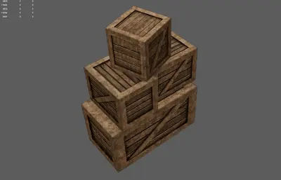 码头货箱 木箱子 物流箱