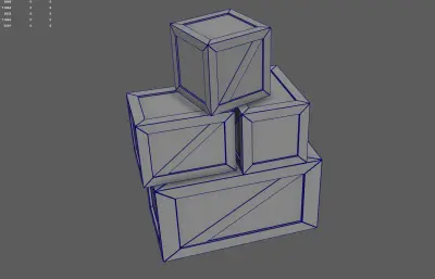 码头货箱 木箱子 物流箱