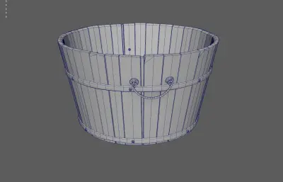 古代木盆 洗脸盆 木桶