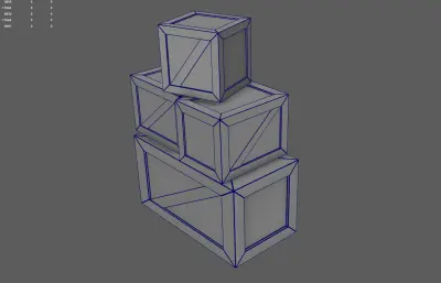 码头货箱 木箱子 物流箱