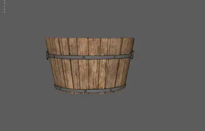 古代木盆 洗脸盆 木桶