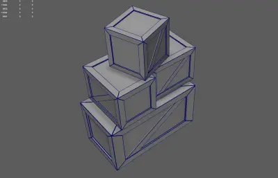 码头货箱 木箱子 物流箱