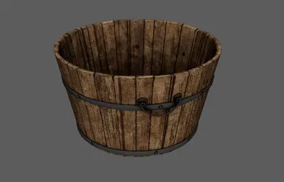 古代木盆 洗脸盆 木桶