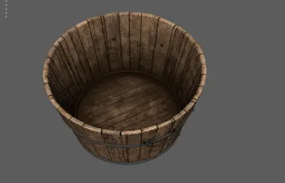 古代木盆 洗脸盆 木桶