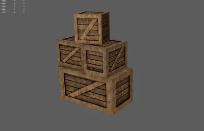 码头货箱 木箱子 物流箱