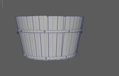 古代木盆 洗脸盆 木桶