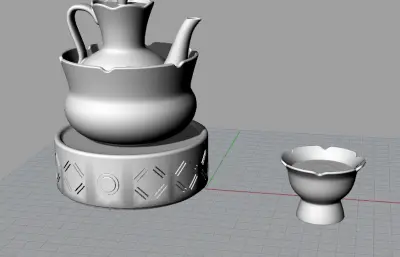 煮酒壶,酒具杯具,文创产品设计