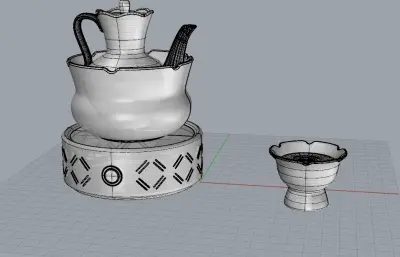 煮酒壶,酒具杯具,文创产品设计