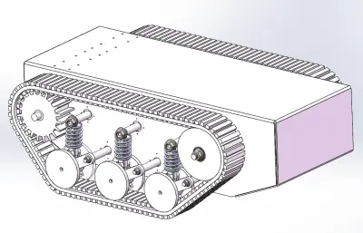 履带小车三维模型