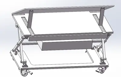 升降桌子三维模型