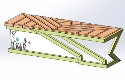 精美长木桌 公交站台长凳