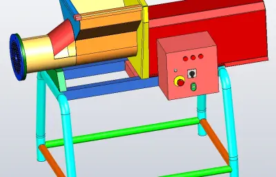 绞肉机设备外观模型