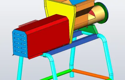 绞肉机设备外观模型
